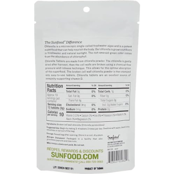Sunfood Chlorella Tablets | Vegan Superfood for Health