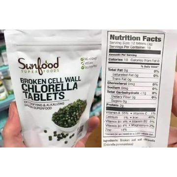 Sunfood Chlorella Tablets | Vegan Superfood for Health