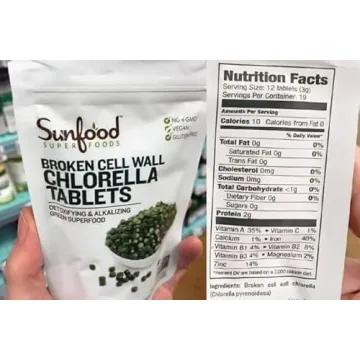 Sunfood Chlorella Tablets | Vegan Superfood for Health