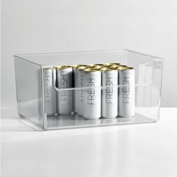 mDesign Large Clear Plastic Organizer Bins - Extra Roomy & Stylish