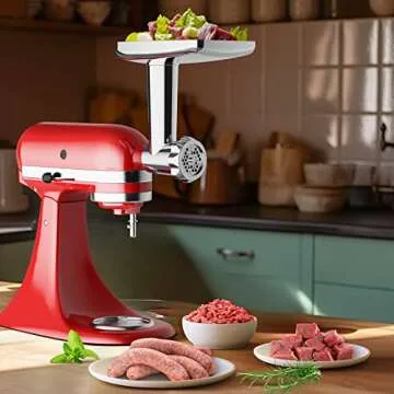 Versatile Stainless Steel Meat Grinder for KitchenAid Mixer