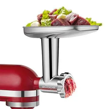 Versatile Stainless Steel Meat Grinder for KitchenAid Mixer