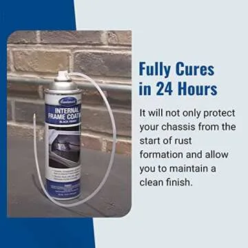 Eastwood Internal Frame Coating Aerosol | Internal chassiss Frame Rust Remover | Rust Converter and Prevention Aerosol Spray Undercoating for Vehicles |14 Oz, Black