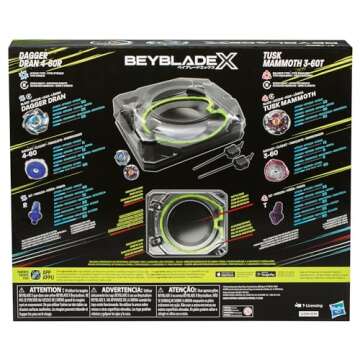 Beyblade X Xtreme Battle Set with Beystadium Arena Featuring X-Celerator Rail, 2 Right-Spinning Top ...