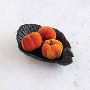 9-1/2"L x 6-1/4"W x 3-3/4"H Decorative Cast Iron Turkey Dish, Black