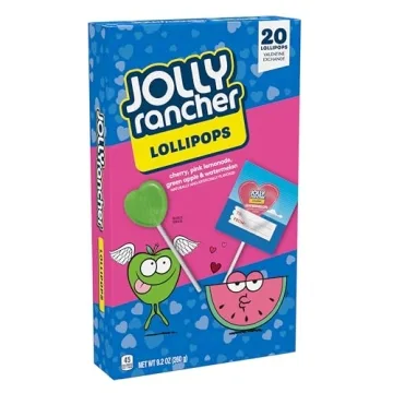 JOLLY RANCHER Fruit Lollipops Valentine Box 20 Count