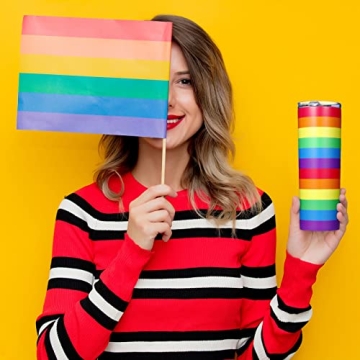 Geiserailie Rainbow Pride Flag Tumbler for Supportive Gifting