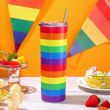 Geiserailie Rainbow Pride Flag Tumbler for Supportive Gifting