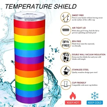 Geiserailie Rainbow Pride Flag Tumbler for Supportive Gifting