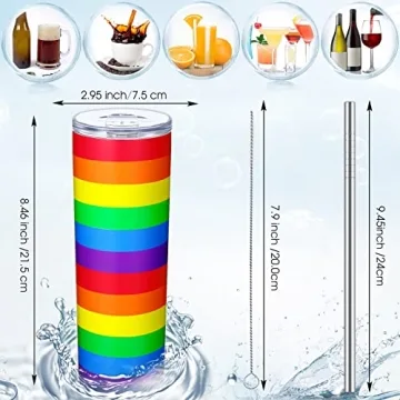 Geiserailie Rainbow Pride Flag Tumbler for Supportive Gifting