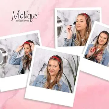 Motique Accessories Stylish Black 1 Inch Headband for Women