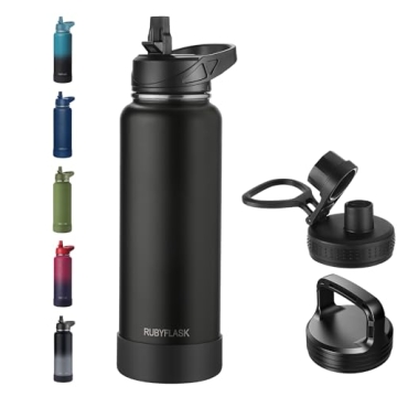 RUBYFLASK 40oz Insulated Water Bottle – Durable, Stylish, and Functional for All Occasions