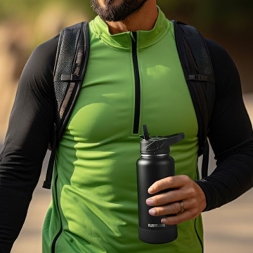 RUBYFLASK 40oz Insulated Water Bottle with Versatile Lids