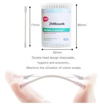 Organic Cotton Swabs 400pcs for Baby and Adult Care