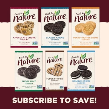 Back to Nature Classic Creme Sandwich Cookies - Dairy Free, Non-GMO, Made with Wheat Flour, Delicious & Quality Snacks, 12 Ounce (Pack of 6)
