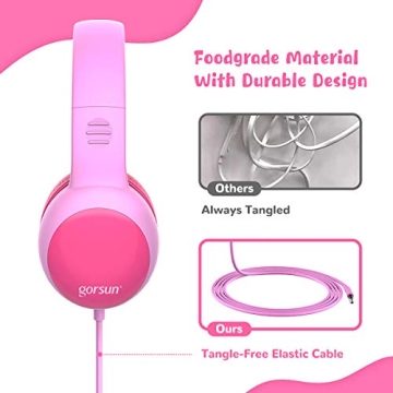 Gorsun Kids Headphones - Safe, Adjustable & Durable