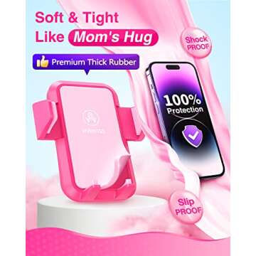 VANMASS Upgraded Pink Phone Holder for Car 2023