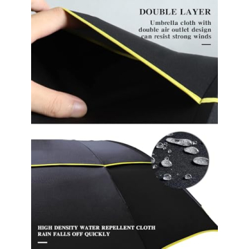 Kalolary 62 Inch Compact Umbrella for All Weather Protection