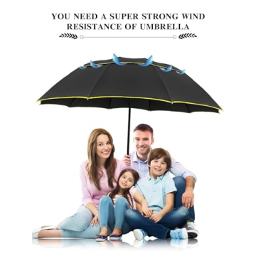 Kalolary 62 Inch Compact Umbrella for All Weather Protection