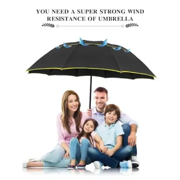 Kalolary 62 Inch Compact Umbrella for All Weather Protection