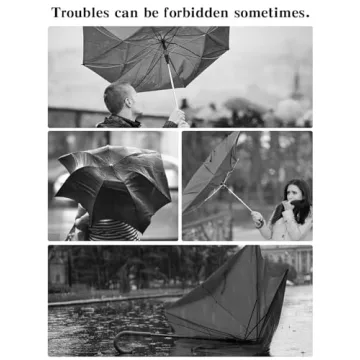 Kalolary 62 Inch Compact Umbrella for All Weather Protection