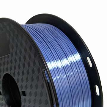 Silk Silver Blue PLA 1.75mm 1KG 3D Printer Filament 2.2 LBS Spool 3D Printing Material CC3D Shine Silky Shiny Metallic Metal Gold Silver Copper Bronze Space Blue PLA Filament