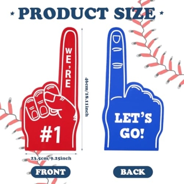 Wettarn 6 Pack Giant Foam Fingers for Sports Cheers