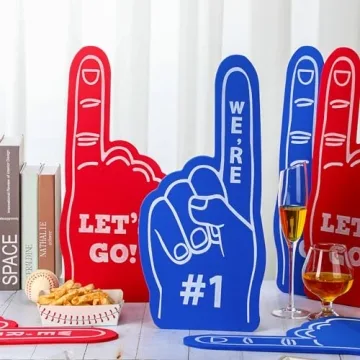 Wettarn 6 Pack Giant Foam Fingers for Sports Cheers