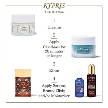 KYPRIS | Cerulean Intense Soothing Hydration Mask | Peptides & Algae | (1.55 fl oz | 46 ml)
