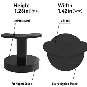 Ant Mag Magnet Hooks Heavy Duty 140LBS V Shaped Neodymium Magnetic Hooks with Rare Earth Magnets for Hanging Utensils Grills Keys Coats for Home Kitchen Refrigerator