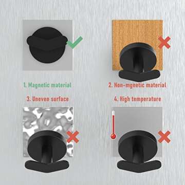 Ant Mag Magnet Hooks Heavy Duty 140LBS V Shaped Neodymium Magnetic Hooks with Rare Earth Magnets for Hanging Utensils Grills Keys Coats for Home Kitchen Refrigerator