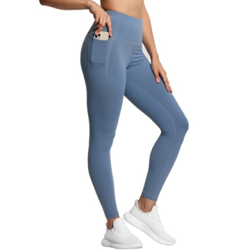 THE GYM PEOPLE Tummy Control Workout Leggings with Pockets High Waist Athletic Yoga Pants for Women ...