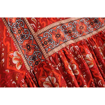 R.Vivimos Summer Bohemian Floral Tunic Dress for Women