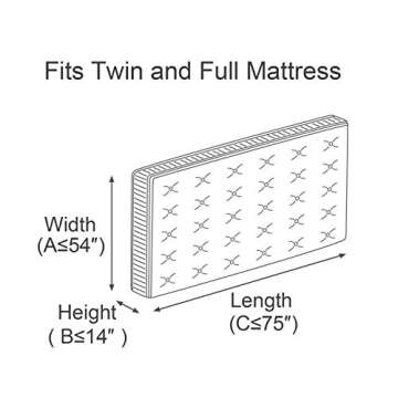 ComfortHome Mattress Bag for Moving and Storage, Twin and Full Size, 2 Pack Clear