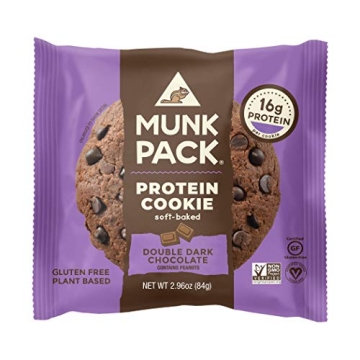 Munk Pack Double Dark Chocolate Protein Cookie Vegan Gluten-Free