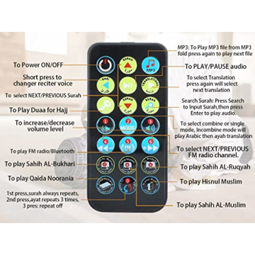 Portable Digital Quran Speaker with Remote Control for Everyone