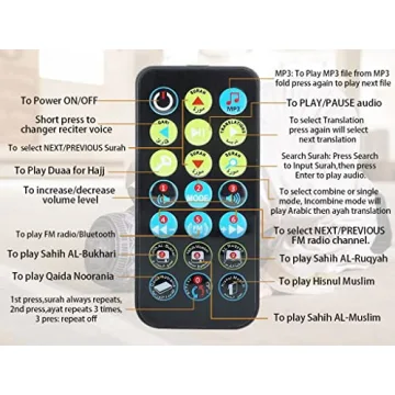 Portable Digital Quran Speaker with Remote Control for Everyone