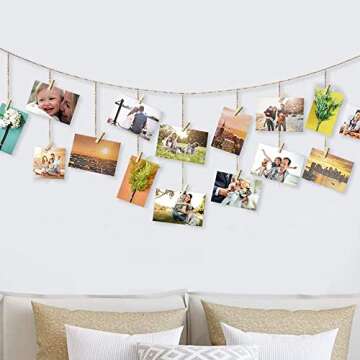 1.4 Inch Mini Clothes Pins for Photo, 130 Pcs Small Clothes Pins, Wooden Clothespins for Baby Shower...