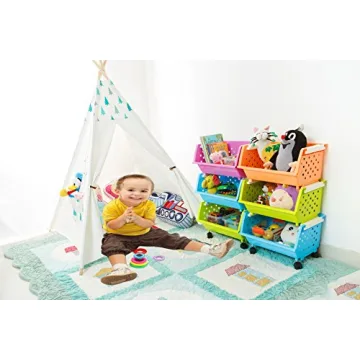 MAGDESIGNER Kids' Toy Storage Organizer with Wheels