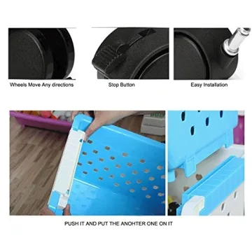 MAGDESIGNER Kids' Toy Storage Organizer with Wheels