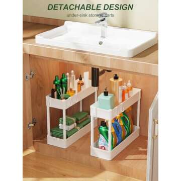LEHOM 5.3" Slim Storage Cart - Perfect for Small Spaces