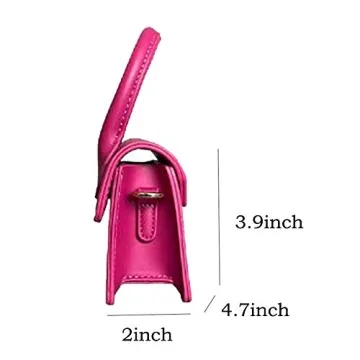 Chic Dark Pink Mini Clutch Purse Crossbody Bag