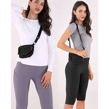 ODODOS 1.2L Mini Crossbody Bag with Adjustable Strap Festival Bag Fanny Pack for Outdoor, Workout, T...