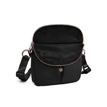 ODODOS 1.2L Mini Crossbody Bag with Adjustable Strap Festival Bag Fanny Pack for Outdoor, Workout, Travel, and Casual, Black