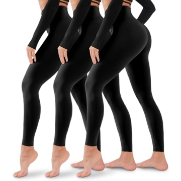 3 Pack Leggings for Women No See-Through High Waisted