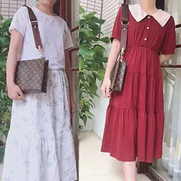 Multi Pochette Accessories Replacement Strap Adjustable Crossbody Wide Cavas Strap for Shoulder Bags Multi Purpose Strap (Brown)