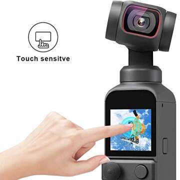 PCTC [4 pack] Lens+LCD Screen Protector Appliable for DJI Osmo Pocket 2 Camera, osmo pocket accessor...