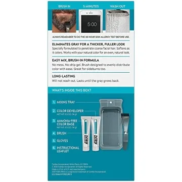 Just For Men Beard Color Gel Darkest Brown - Fast & Easy