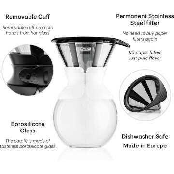 Bodum 34 Oz Pour Over Coffee Maker with Cork Band