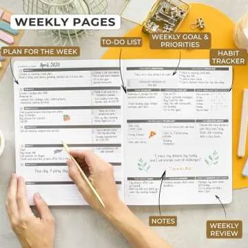 Clever Fox Planner PRO – Weekly & Monthly Life Planner to Increase Productivity, Time Management and Hit Your Goals, 8.5x11″ (Pearl)